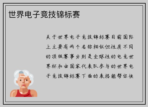 世界电子竞技锦标赛